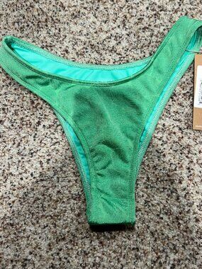 SIVAN AYLA TAN + LINES MINT SHELL BOTTOMS